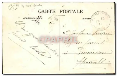 SAINT-MIHEL - La Place des Moines — Les Bâtiments de la Division - Le Chœur de l'Église Saint-Michel - Le Kiosque des Musiques de la Garnison — Ch. Foliquet, photo-éditeur — Verso