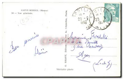 Saint-Mihiel (Meuse) — Vista general — G. Reiant, París — Reverso