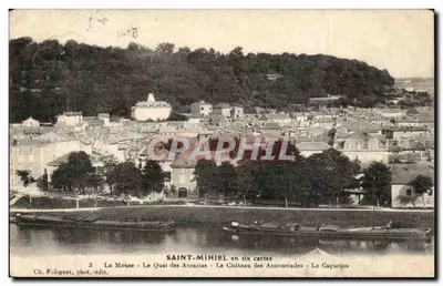 Saint-Mihiel — vista do castelo, do cais e do rio Meuse — Ch. Foliguet, fot.-edit.