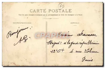 Saint-Mihiel - Casernas do 150º Regimento de Infantaria — editor Colin, St-Mihiel — Verso