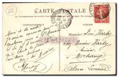 Verdun — Kathedraal uitzicht genomen vanaf de rue Porte-Châtel — Uitgever Nouvelles Galeries, Verdun — Achterkant
