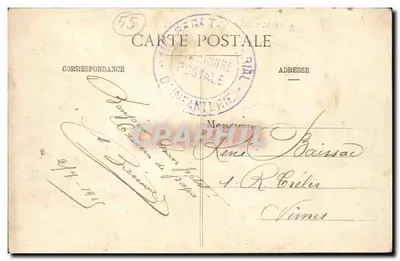 Verdun-sur-Meuse — Casas na Meuse — M. C. — Verso