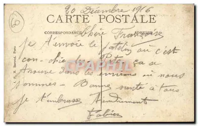 Conchy-les-Pots (Oise) — Escritório de Correios e Rue de l'Église — Frequin, edição em Ressons-sur-Matz — Verso