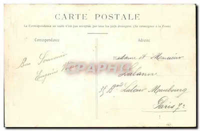 Conchy-les-Pots (Oise) — A Igreja e a Prefeitura — Editor Capaumont, em Lassigny (Oise) — Verso