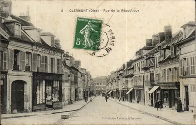 Clermont (Oise) — Rue de la République — Coleção Lecocq, Clermont