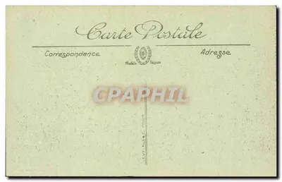 Lamotte-Breuil (Oise) — A Praça da Estação — O Café da Estação — Foto G. Duclos, Edição Constaury — Verso