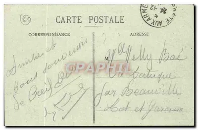 CREIL (Oise). Aleja Gare — Karta pocztowa wydawcy C. Gallette, nr 60 — Rewers
