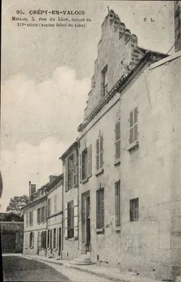 Crépy-en-Valois — Casa, 5 rue du Lion, datando do século XIV (Antigo Hotel du Lion) — E.L.
