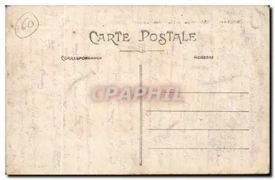 Bilhete postal antigo Gournay sur Aronde Les Cressonnieres — Verso