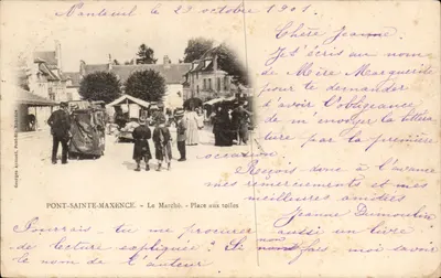 Pont-Sainte-Maxence — O Mercado. — Praça das Telas — Georges Aumon, Pont-Sainte-Maxence