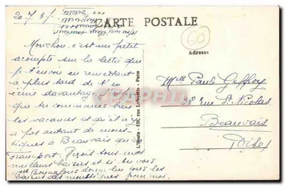 Francport (Oise) — L'Aisne — widok z mostu — Wyd. Contant, L'H. Paris — Rewers