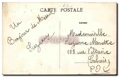 Le Mesnil-en-Thelle (Oise) — Urząd Pocztowy i Rue de Chambly — Wyd. Denise — Rewers
