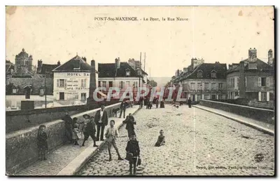 PONT-STE-MAXENCE - O Ponte, a Rue Neuve — Doyen, litografia-fotografia, Pont-St-Maxence (70188)