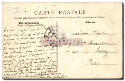 Pont-Sainte-Maxence — Caça à cavalo — O Encontro — Imp. Pap. Morieu em Pout — Cliché P. Boulet — Verso