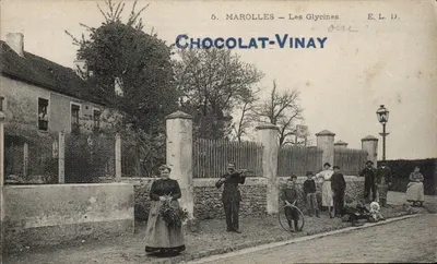 Marolles Bilhete postal antigo Les Glycines TOP