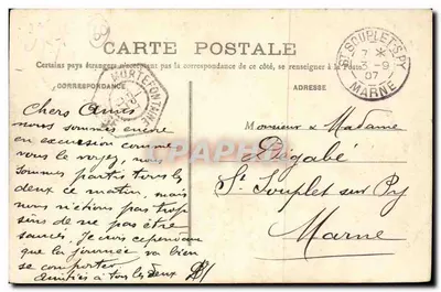 Mortefontaine - O Castelo de Vallière — L. Lesouds, editor, Mortefontaine (Oise) — Verso