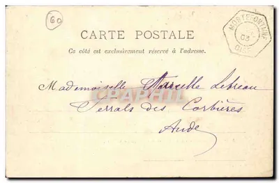 Mortefontaine — O Grande Lago e o Castelo de Vallière — L. Lesouds, editor, Mortefontaine (Oise) — Verso