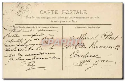 Chevaux et cavaliers — scène équestre — éditeur non visible — Verso