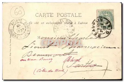 Beauvais — A CATEDRAL — editor A. Briger, 8 Rue Théodore, Beauvais — Verso