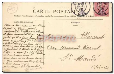 Beauvais — Caserne Watrin — Édition D. L. et P., Beauvais — Verso