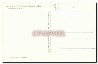 Annecey — Teleférico de Veyrier du Lac — A estação de chegada — Verso