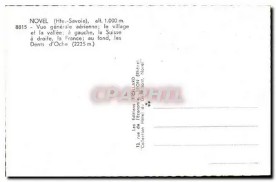 Novel (Haute-Savoie) — Vista geral aérea — Éditions Cellard — Verso