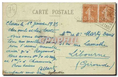 Cluses - Vista geral — editor desconhecido, n° 380 — Verso
