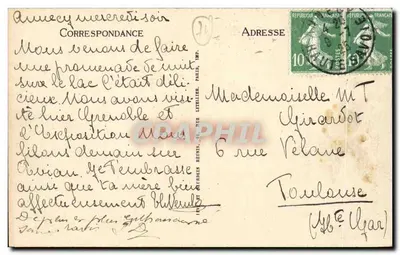 Duingt - O Castelo — L.L. editor, n° 302 — Verso