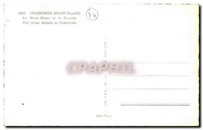 O Mont-Blanco e o Requin — Vista tirada do Couvercle — G.A.P., Paris — Verso
