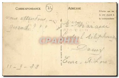 Chamonix-Mont-Blanc — Avenue de la Gare — LL. — Wydawca LL, nr 601 — Rewers