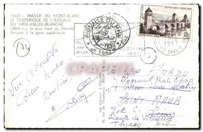 O teleférico da Aiguille du Midi — Massif do Mont-Blanc — Éditions J. Cellard — Verso