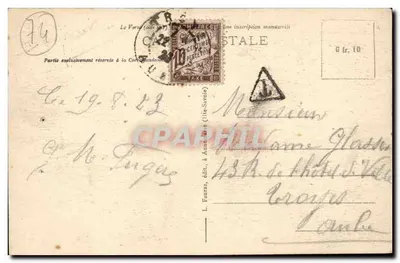 Evian les Bains CPA La dent d'Oche — Verso
