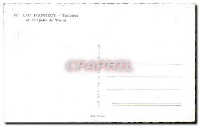 Lago de Annecy — Talloires e Capela do Toron — C.A.P. Paris — Verso