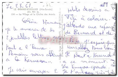 Le Grand-Bornand (Haute-Savoie) — Villaggio e la Catena degli Aravis — Edizione Serre des Alpes — Verso