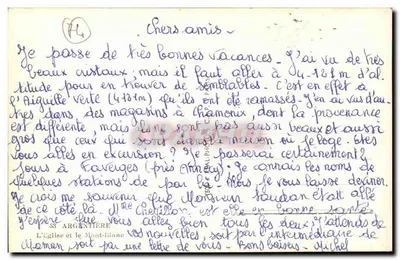 A Igreja de Argentière — montanha no fundo — editor Cap — Verso