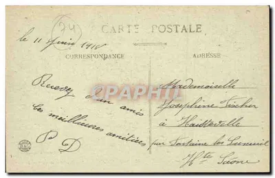Lago de ANNECY — Barco saindo do Port de Talloires — A. Gardet • Annecy — Verso