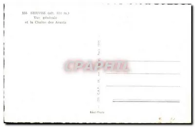 Servoz (alt. 814 m.) — Vista geral e a Cadeia dos Aravis — Réal-Photo, Paris — Verso