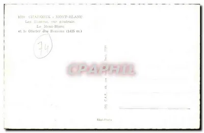 Chamonix - Mont-Blanc — algemeen uitzicht op de Bossons — C.A.P. Parijs — Achterkant
