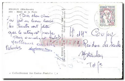 Frangy (Haute-Savoie) — Hotel de la Poste e Igreja — Combier — Verso