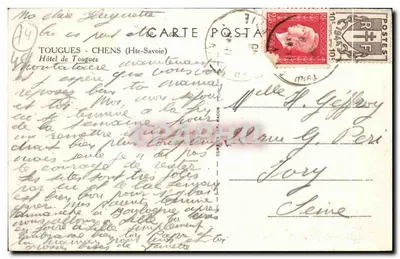 Hôtel de Tougues — Hte-Savoie — editor Cim — Verso