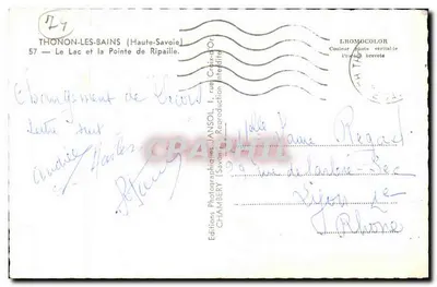 Thonon-les-Bains — The Lake and the Pointe de Ripaille — JANSOL Photographic Editions — Back