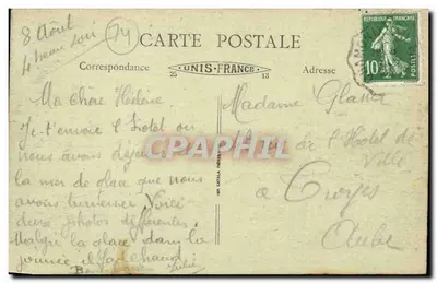 Massif du Mont-Blanc — Chamonix — Hotel i Stacja Montenvers oraz Morze Lodowe — wydawca G. P. Luce, n°79 — Rewers