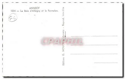 Annecy — Baía de Albigny e o Parmelan — Éditions G. Mouchet, Annecy, n° 1234 — Verso