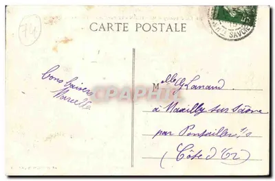 Jezioro Annecy — MENTHON — Pałac Kwiatów i Przystań — AD. PARIVOT, FOT. ANNÉCY — Rewers