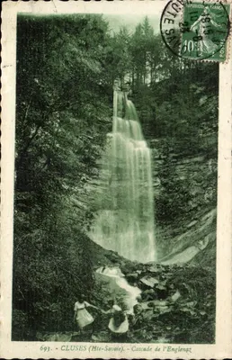 Cluses (Haute-Savoie) — Cachoeira do Englenaz — editor L. Faurès, n°693