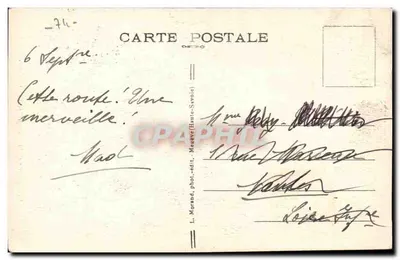 Trasa Fayet-Chamonix — Widok na Massif du Mont-Blanc — L. Morand fot.-wyd. (Haute-Savoie) nr 149 — Rewers