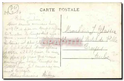O mar de gelo visto da Flégère — Chamonix — G.T. 806 — Verso