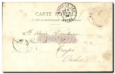 Lua Ruiva — Poema e retrato caricatural — Phototype A. Bergeret & Cie, Nancy — Verso