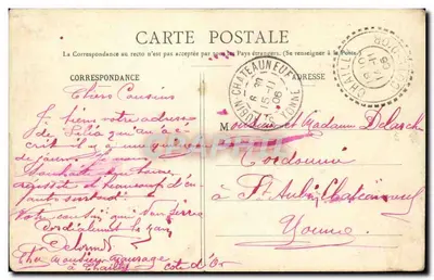 Donna tra i rami di un ciliegio — Poétique A. Beauret & Cie, N° 8 — Verso