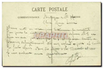Kobieta w kostiumie z paskami w Berck-Plage — Pamiątka z BERCK-PLAGE — T. G., 30, Rue Carnot — Rewers